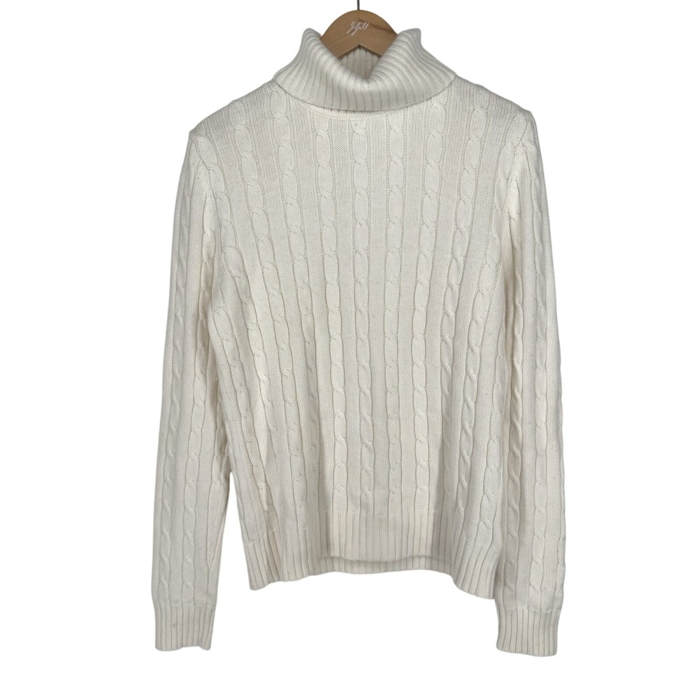 Vintage Fisherman Chunky Cable Knit Sweater Medium Cream New England Angora Soft
